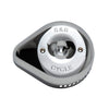 S&S 170-0532 Cycle Stealth Slasher Teardrop Air Cleaner Cover - Chrome