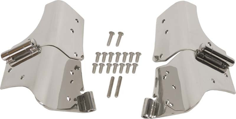 Kentrol 30477 fits Jeep 97-06 Wrangler TJ Windshield Hinge Pair - Polished Silver