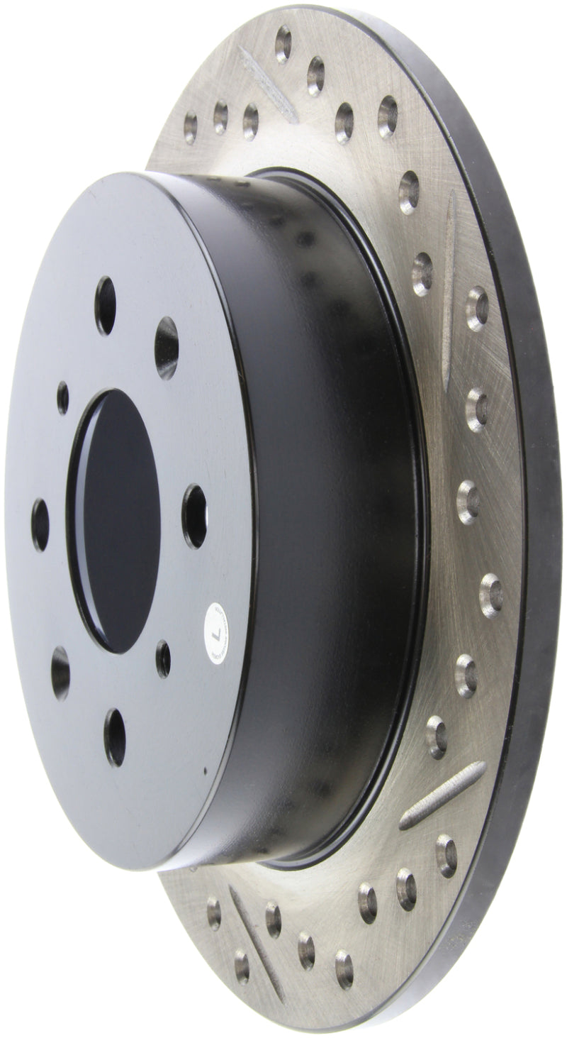 Stoptech 127.40017L 90-96 fits Acura Integra / 97-01 Integra (Exc. Type R) Slotted & Drilled Left Rear Rotor