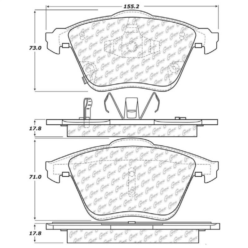 Stoptech 308.1186 Street Touring 06-07 Mazda 6 Front Brake Pads
