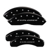 MGP 10254SXPLBK 4 Caliper Covers Engraved Front & Rear 2012+ fits Ford Explorer