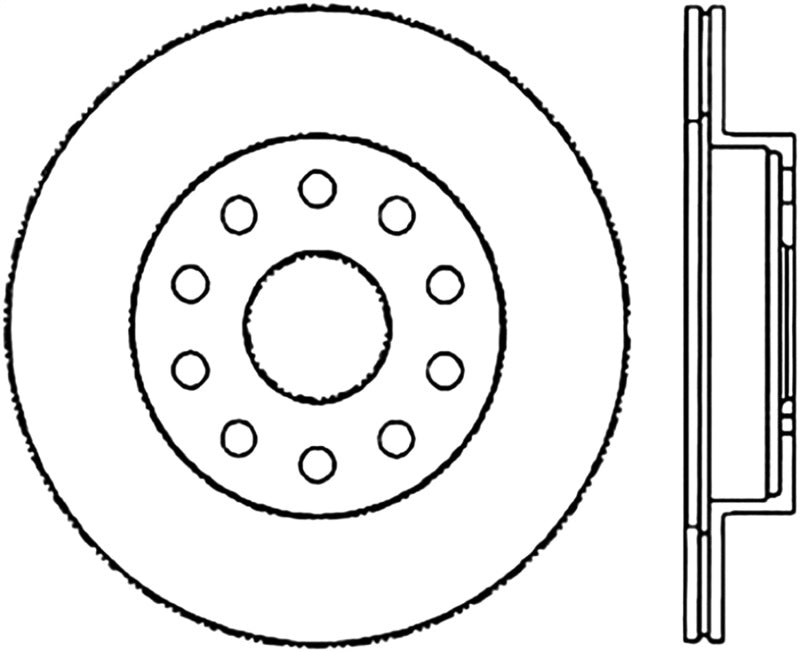 Stoptech 126.44096CSL Sport Slotted (CRYO) 92-95 Toyota MR2 Turbo Rear Left Slotted Rotor