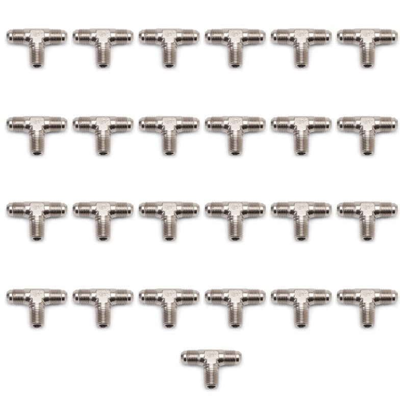 Russell 661069 Performance -3 AN to 1/8in NPT Flare to Pipe Tee Fitting (25 pcs.)