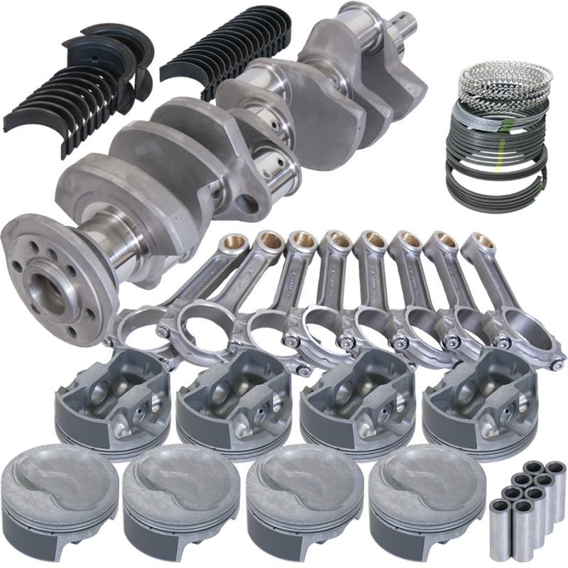 Eagle 62508040 fits Chevy 400 3.750in Crank 6.000in I-Beam Rods -16cc 4.185in Pistons Rotating Assembly