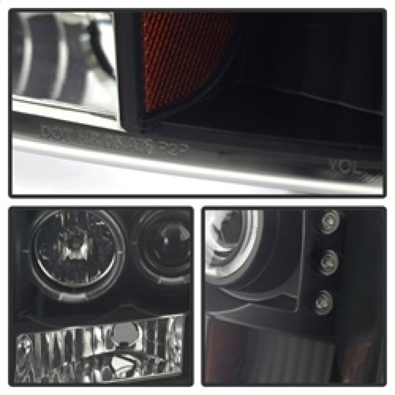 Spyder 5078452 fits Ford 99-04 F250 Super Duty Projector Version 2 LED Halo LED