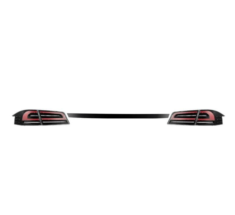 AlphaRex 601130 12-21 fits Tesla Model S LUXX-Series LED Tail Lights - Black/