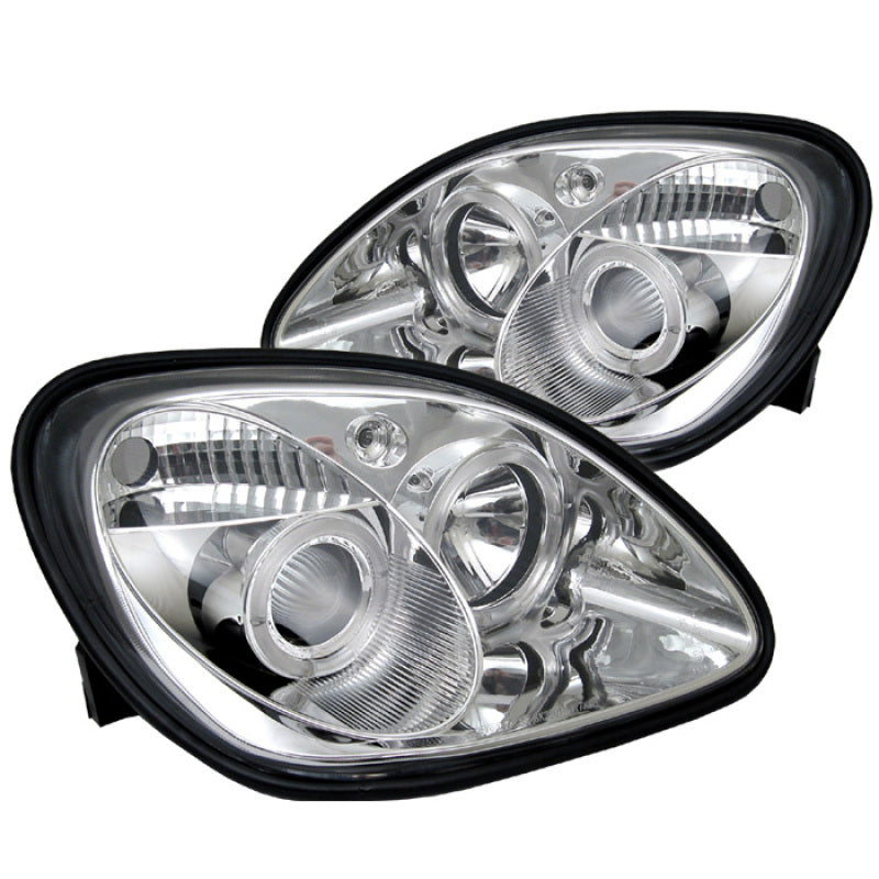 SPYDER 5011206 fits Mercedes Benz SLK Projector Halogen Model- LED Halo Chrome