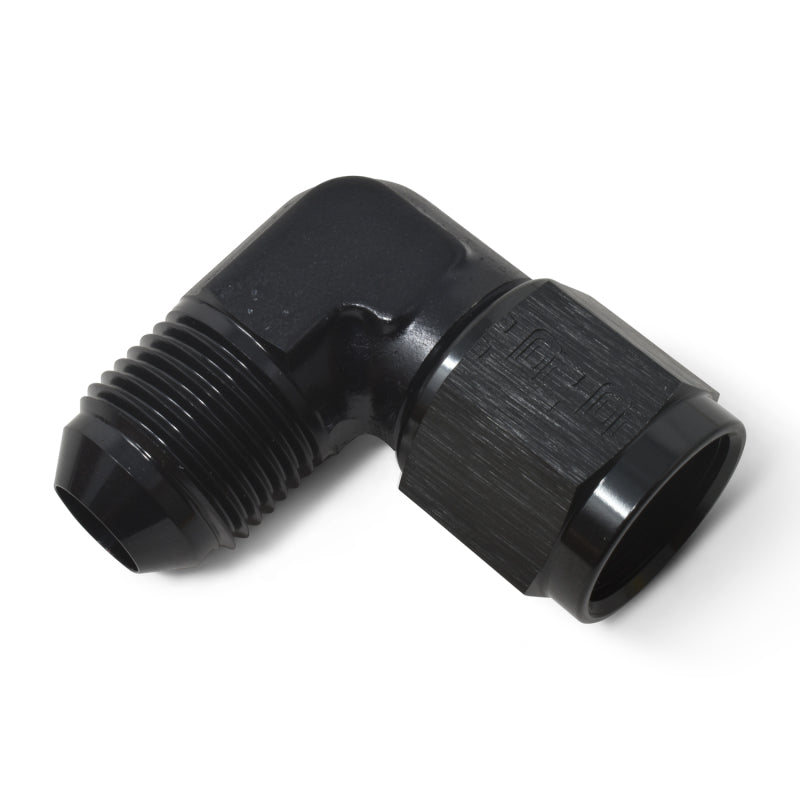 Russell 614805 Performance -6 AN 90 Degree Male AN to Female AN Fitting (Black)