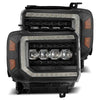 AlphaRex 880617 fits GMC 14-18 Sierra NOVA LED Proj Headlights Plank Style Blac