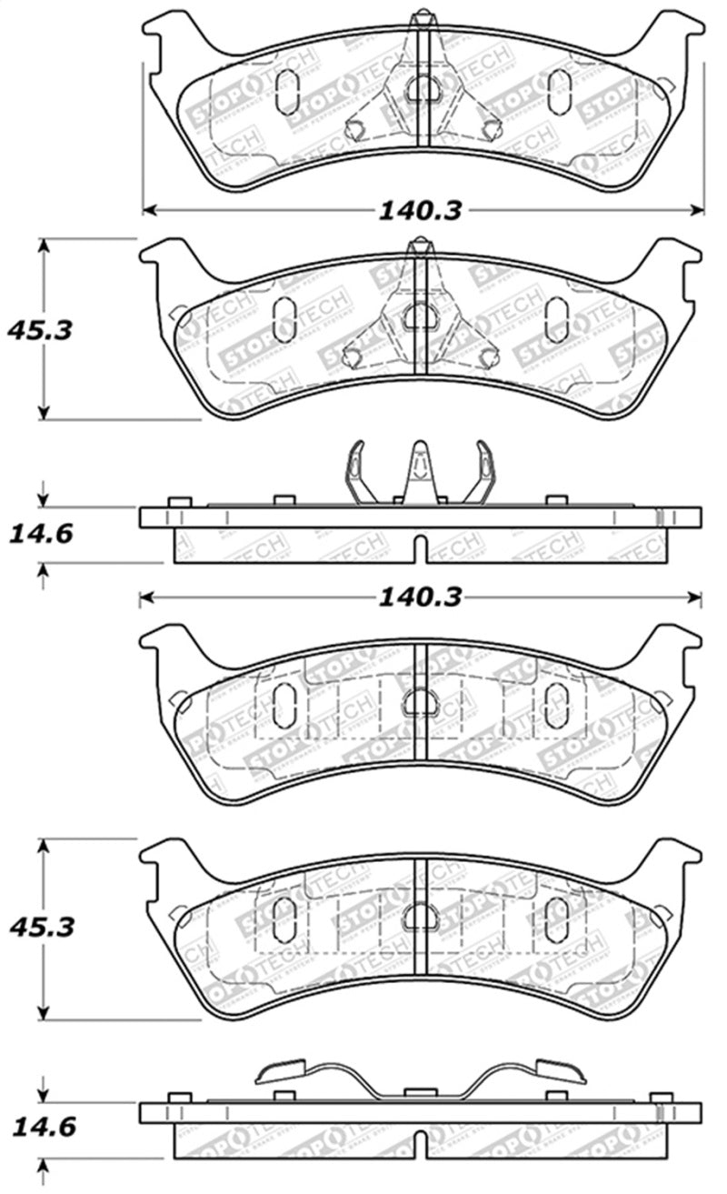 Stoptech 305.0667 Street Select Brake Pads