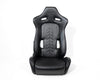 NRG RSC-810BK RSC-810BK L/R Reclinable Sport Seats The Arrow Black Vinyl w/