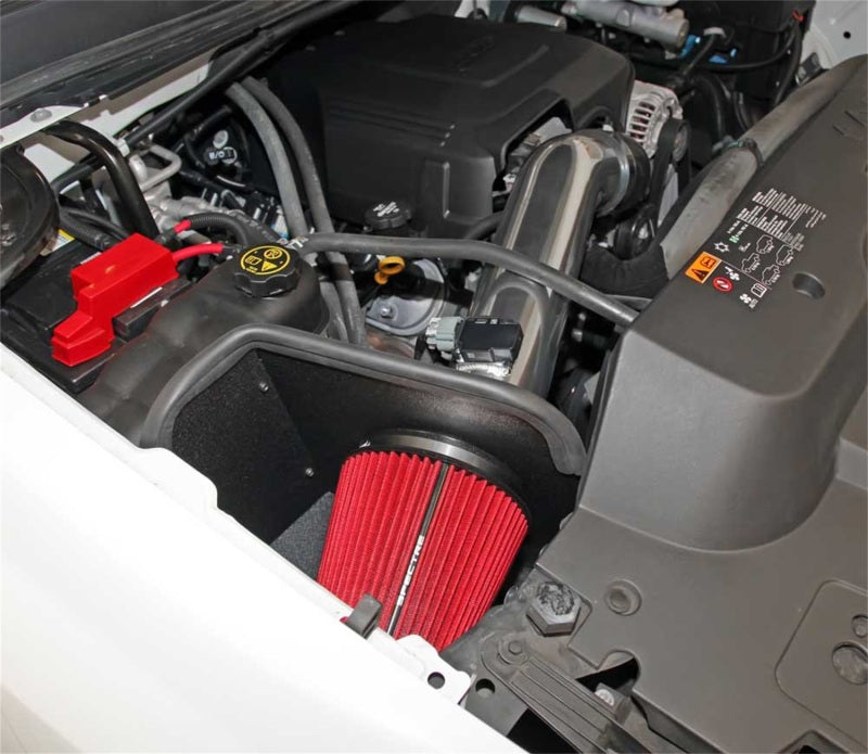 Spectre 9004 11-13 fits GM 2500HD/3500HD V8-6.0L F/I Air Intake Kit - Polished w/Red Filter