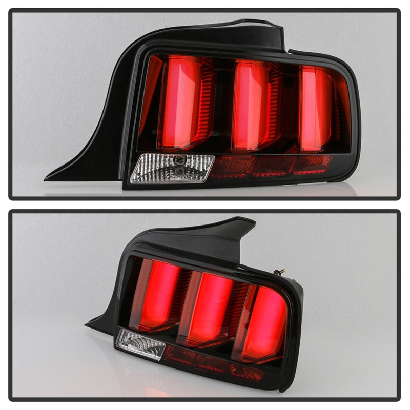 Spyder 5086716 fits Ford 05-09 Mustang (Red Light Bar) LED Tail Lights - Black