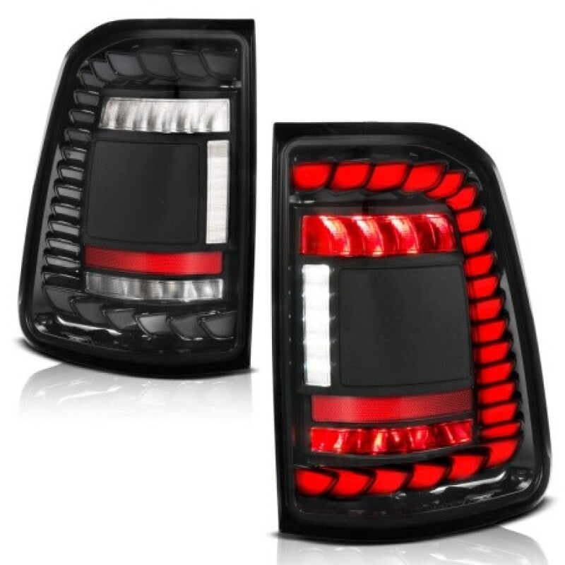 ANZO 311481A 19-24 fits RAM 1500 (Factory LED Models ONLY) Full LED Tail Lights SeqSig Black - Pair