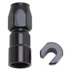 Russell 611203 Performance 3/8in SAE Quick Disc Female to -6 Hose Black Straight Hose End