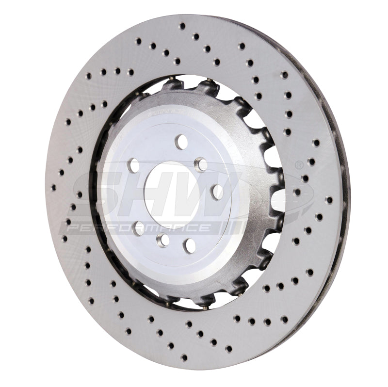 SHW Performance BRR48181 SHW 11-16 fits BMW M5 4.4L Right Rear Cross-Drilled Lightweight Brake Rotor (34212284104)