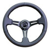 NRG RST-018R RST-018R Reinforced Steering Wheel Black Leather w/ Black