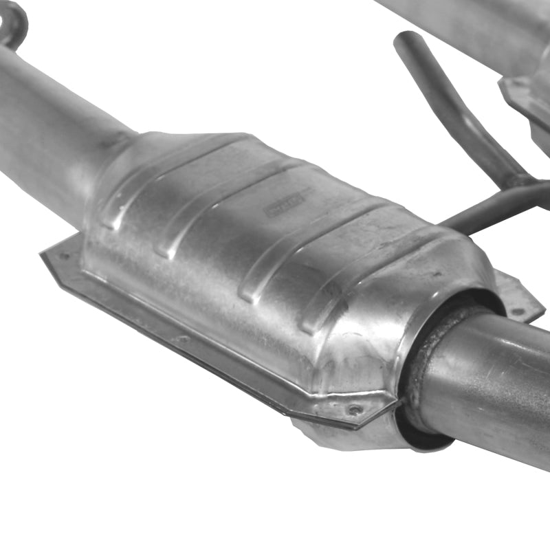BBK 1509 Mustang 5.0 Short Mid H Pipe With Catalytic Converters 2-1/2 For Long