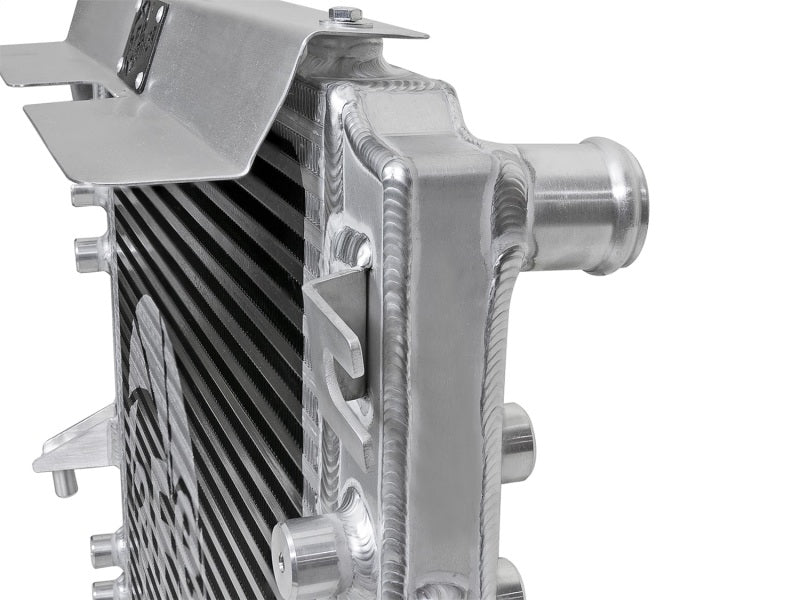 AFE 46-50012-B unner GT Series Bar and Plate Radiator w/ Black Hoses 12-18 fits