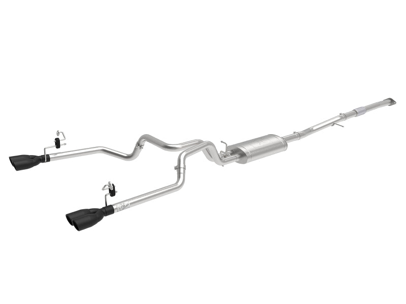 AFE 49-34110-B Series 3-2.5in 304SS Exhaust Cat-Back w/Blk Tips 2019 fits GM S