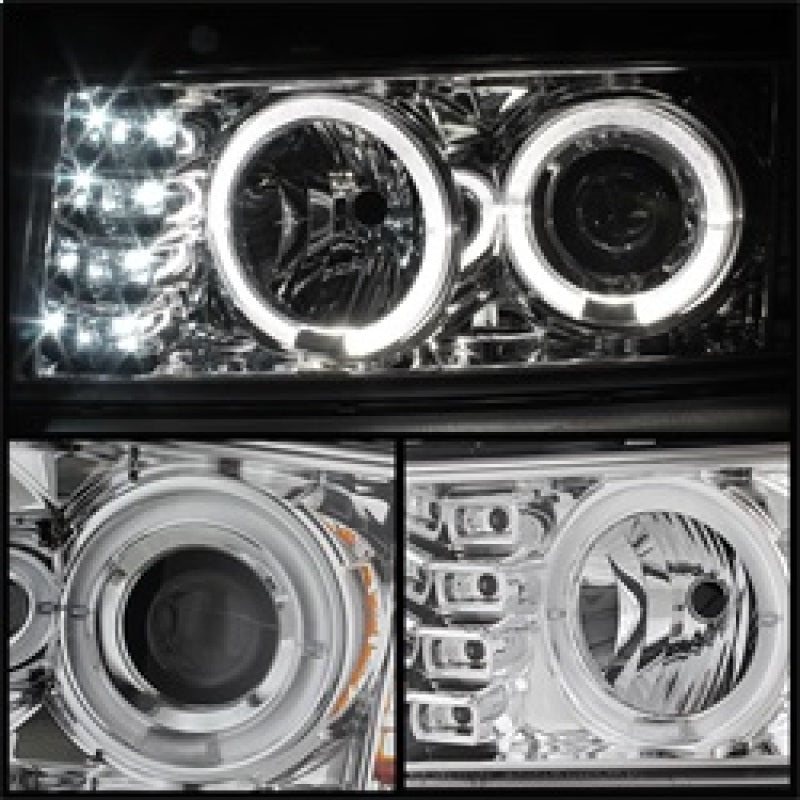 Spyder 5074157 fits Chevy 04-12 Colorado Projector Headlights Halogen- LED Halo