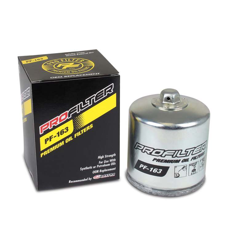 ProFilter PF-163 fits BMW Spin-On Silver Various Performance Oil Filter