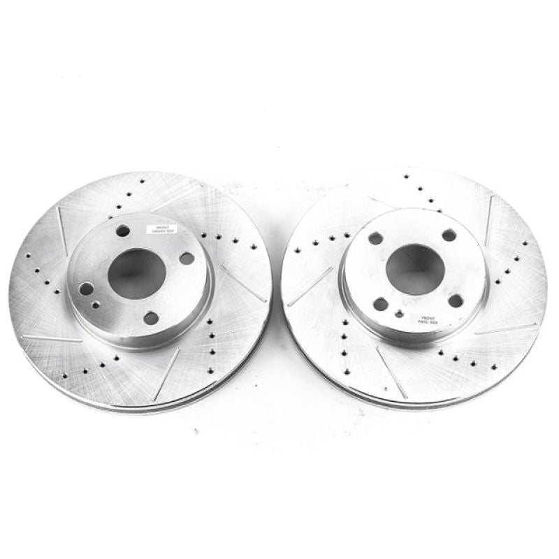 PowerStop fits Scion iA Front Evolution Drilled & Slotted Rotors - Pair