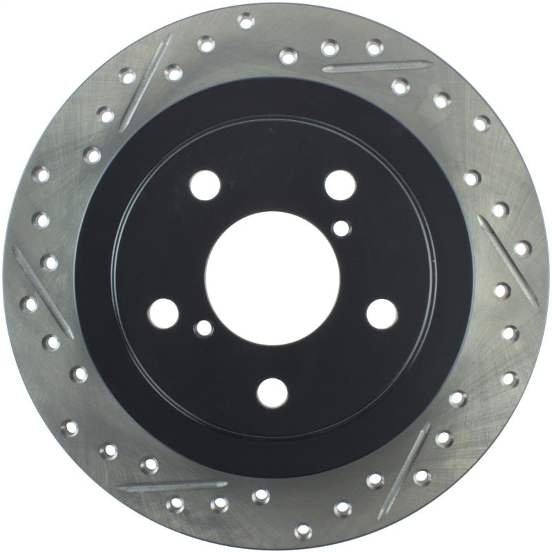 Stoptech 127.47011R 05-06 Saab 9-2X AWD / 02-05 Impreza WRX / 02 WRX STi Slotted & Drilled Right Rear Rotor