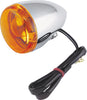 Bikers Choice 495536 Chrome Bullet Rear Turn Signal Single Filament Amber Repla