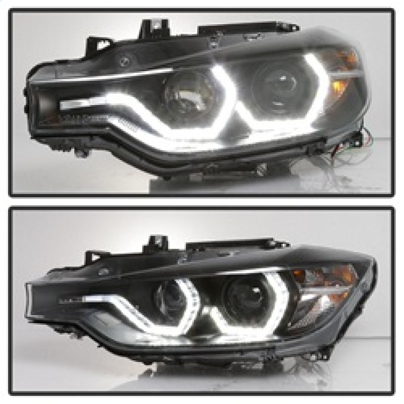 Spyder 5084347 fits BMW 12-14 F30 3 Series 4DR Projector Headlights - LED DRL -