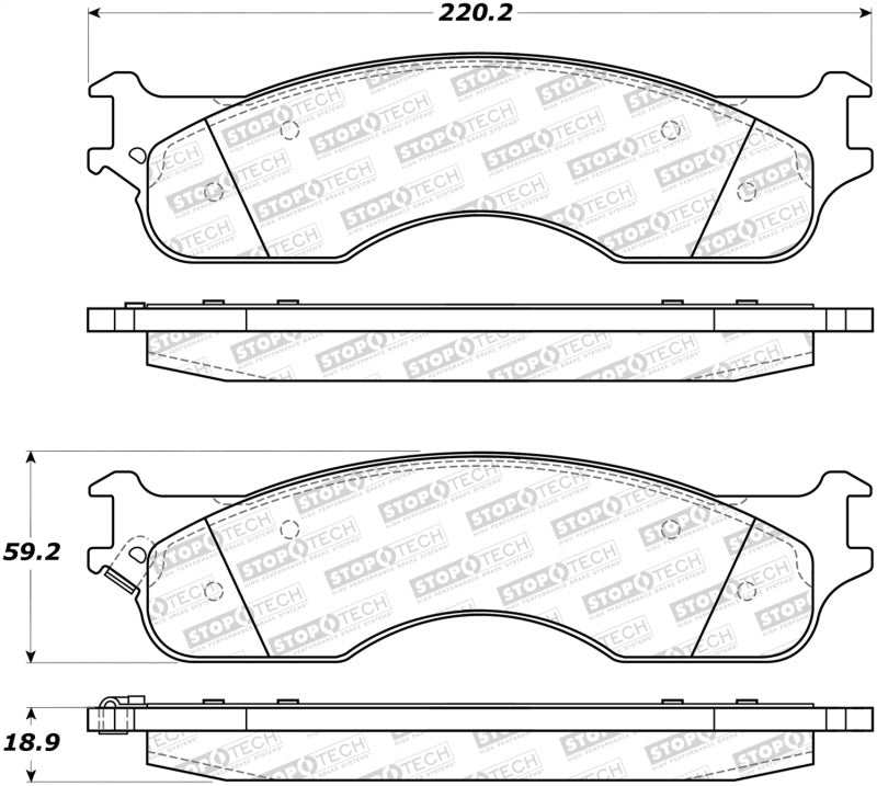 StopTech 308.1054 Street Brake Pads