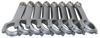 Eagle CRS65353D2000 fits Chevrolet Big Block 6.535in Length ARP 2000 Bolts Forged 4340 Steel H-Beam Rods - Set of 8