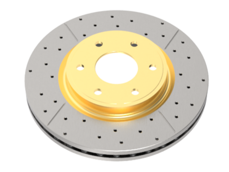 DBA DBA3064X 2020+ fits Chevrolet Silverado 1500 6.2L Front Drilled & Slotted Street Series Rotor w/Gold Hat