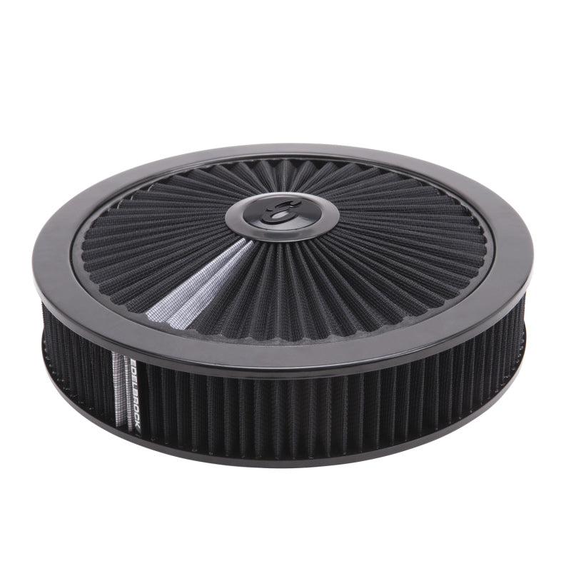 Edelbrock 43662 Air Cleaner Pro-Flo High-Flow Series Round Filtered Top 14In Dia X 3 125In Dropped Base
