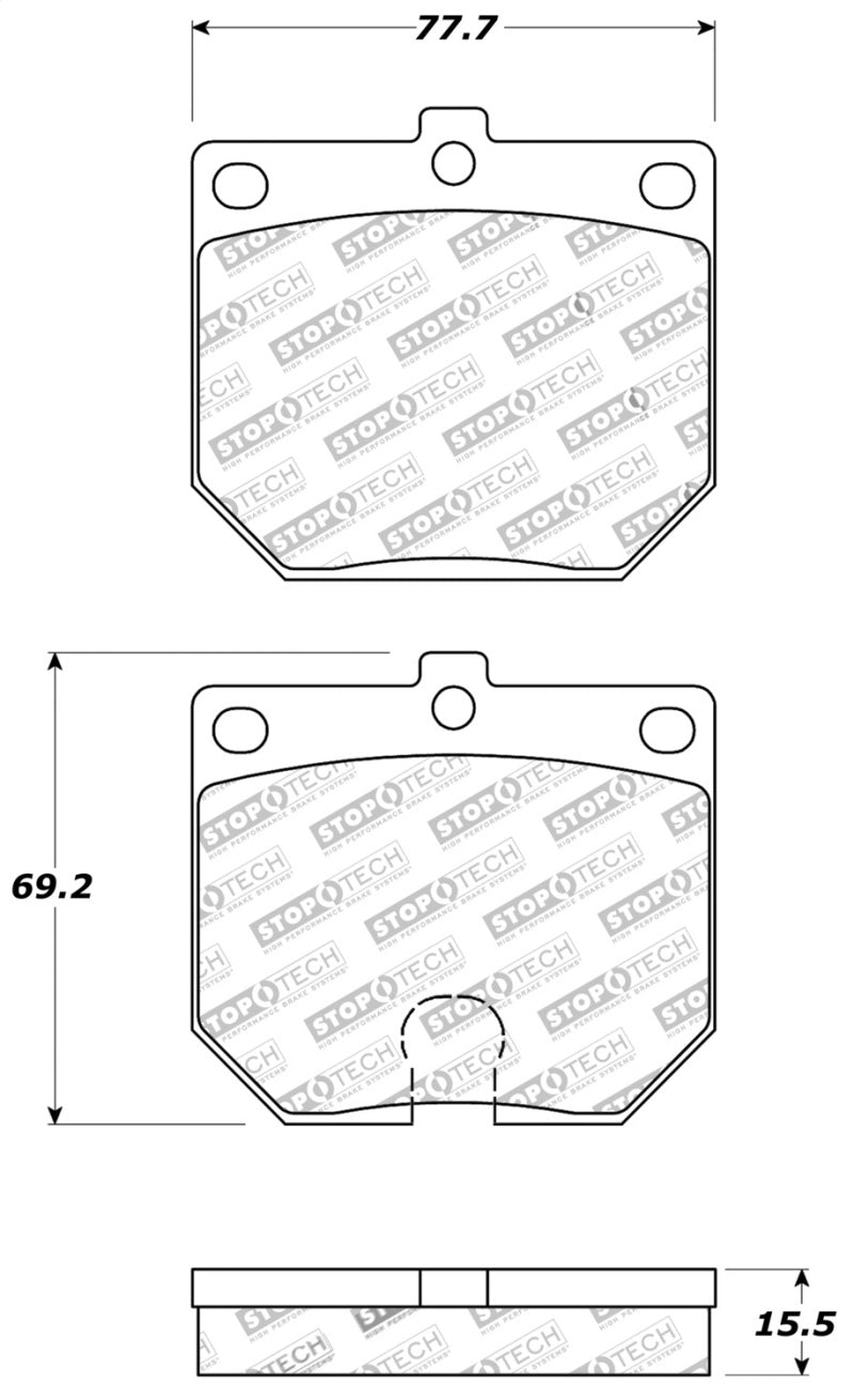 Stoptech 308.0114 Street Touring Brake Pads