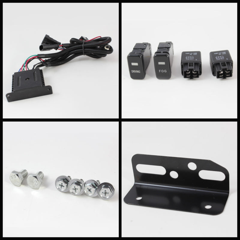Spyder 5075161 fits Toyota 07-14 FJ Cruiser Fog Lights With LED Daytime Running