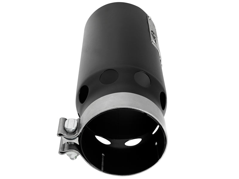 AFE 49T40501-B122 4S 4in SS Intercooled Exhaust Tip - Black 4in In x 5in Out x
