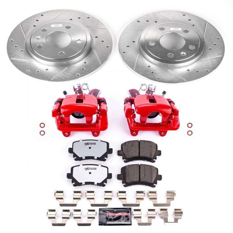 PowerStop KC4624 26 05 fits Audi A4 Rear Z26 Street Warrior Brake Kit w/Calipers