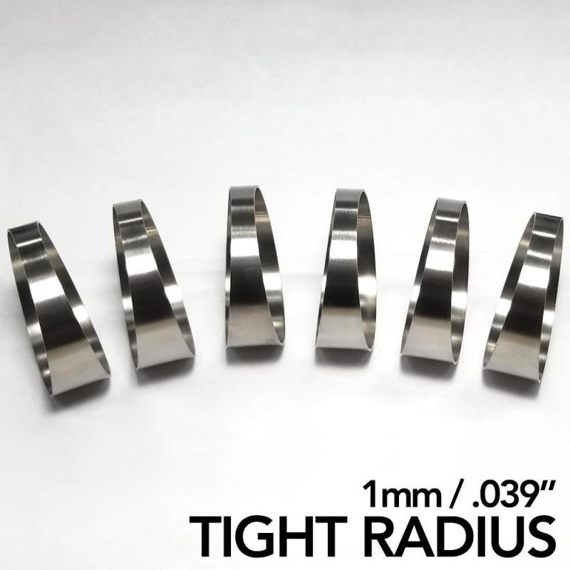 Ticon 109-03802-0013 Industries 1.50in 7.5 Degree 1D/1.5in CLR Tight Radius 1mm Wall Titanium Pie Cuts - 6pk