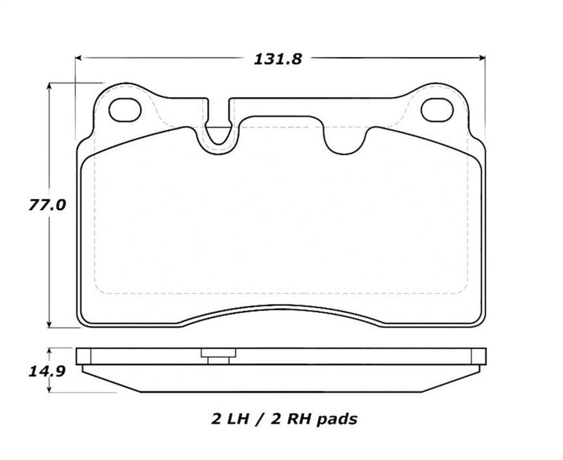Stoptech 309.1165 Performance 14-17 Volkswagen Touareg Front Brake Pads