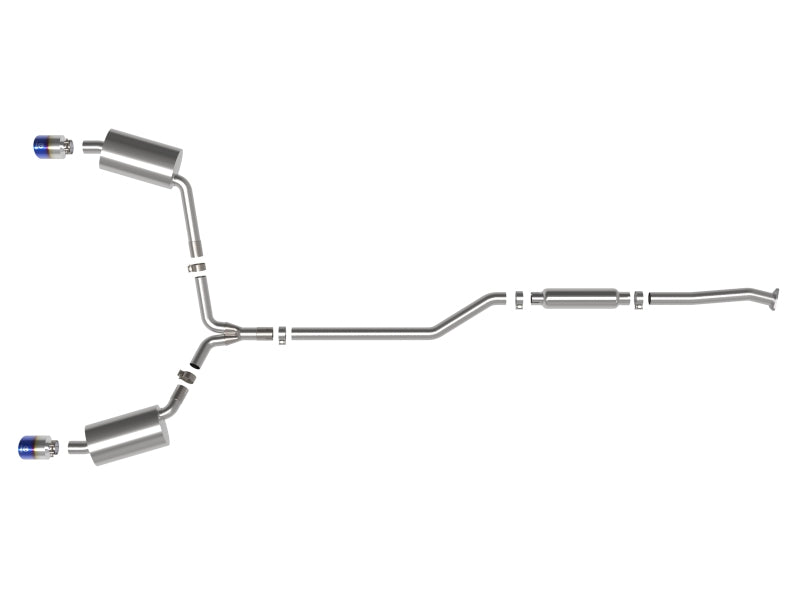 AFE 49-36629-L fits Acura TSX L4 2.4L Takeda 2-1/2in to 2-1/4in 304 SS Cat-Back