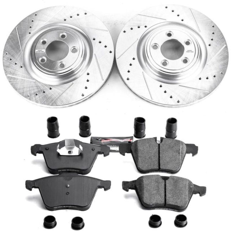 PowerStop K8035 2018 fits Jaguar XJ Front Z23 Evolution Sport Brake Kit