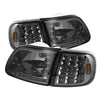 5014801 Xtune fits Ford 97-03 F150 Crystal Headlights w/ Clear LED Corners Smo