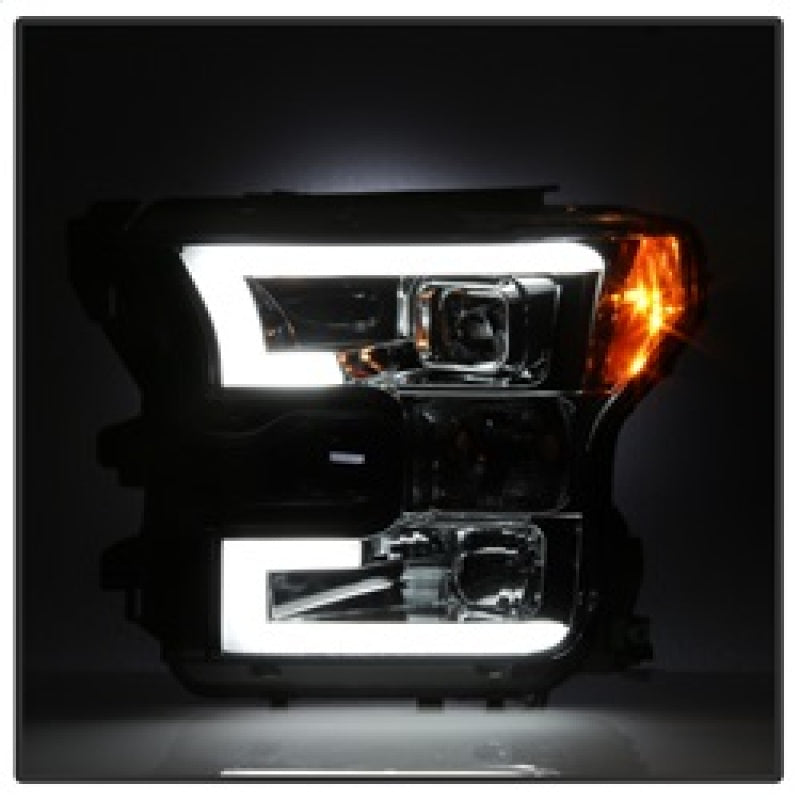 SPYDER 5083678 fits Ford F150 Projector Headlights Light Bar DRL LED Smoke
