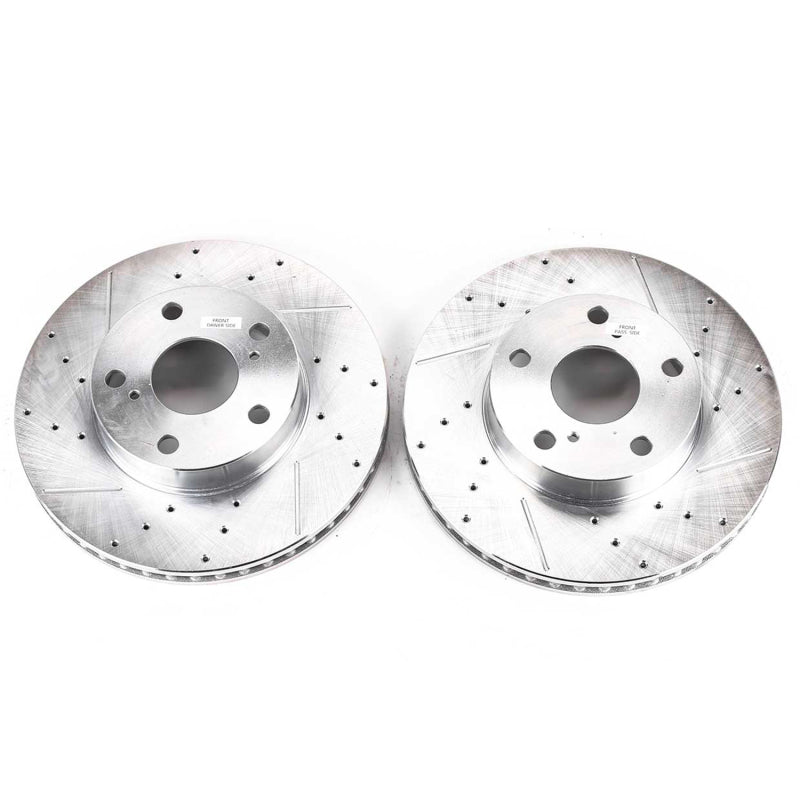 PowerStop fits Toyota 05-15 Tacoma Front Evolution Drilled & Slotted Rotors -