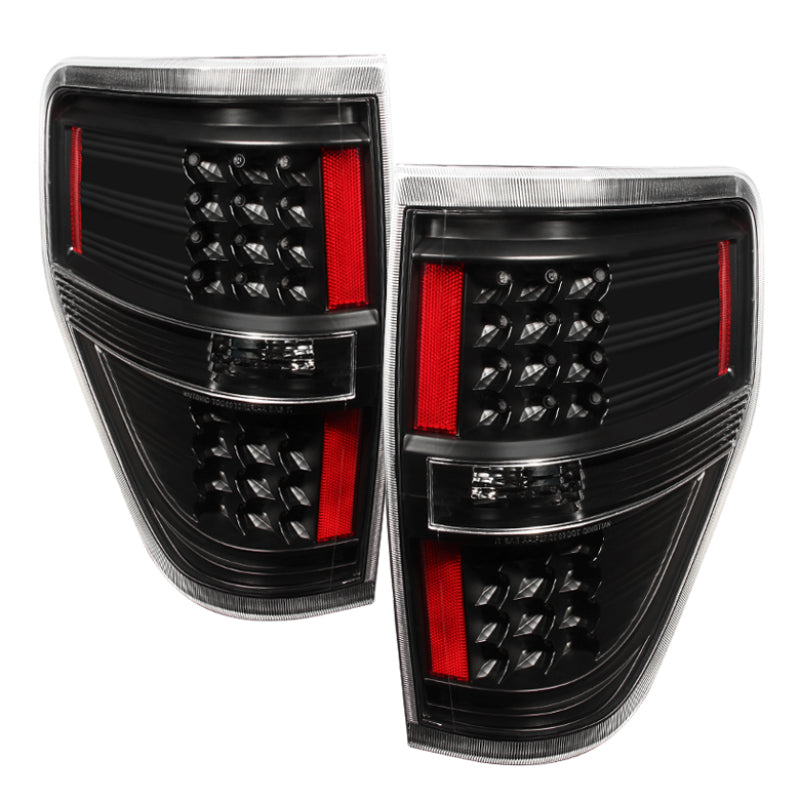 Xtune 9025624 fits Ford 09-14 F150 LED Tail Lights Black ALT-JH-FF15009-LED-BK