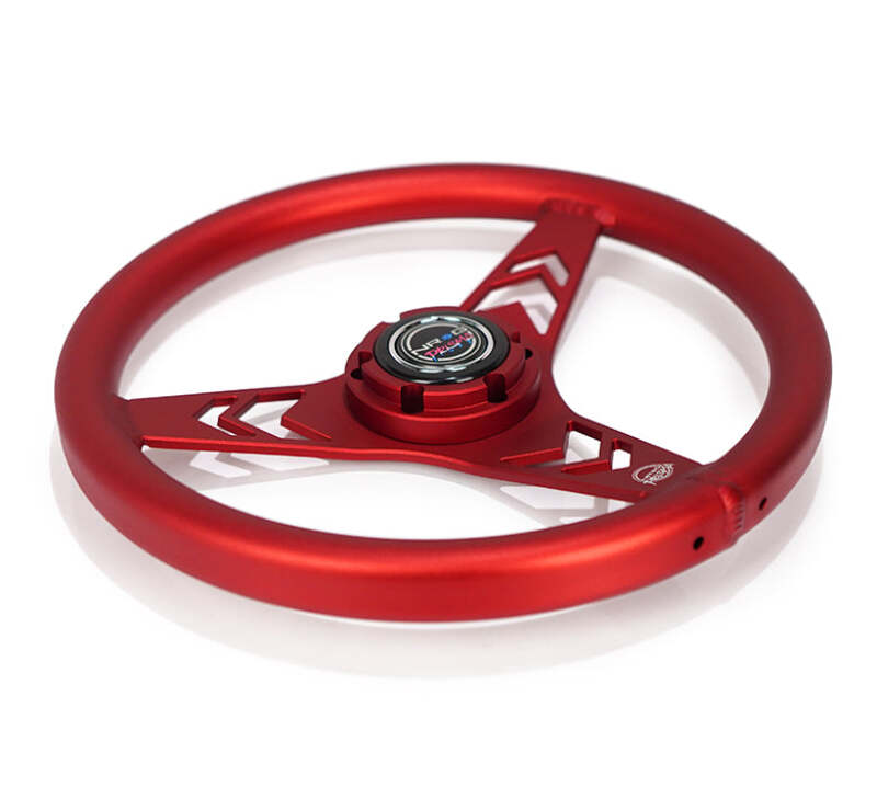 NRG RST-070-RD RST-070-RD Aluminum Steering Wheel 330mm - Arow Cutout -