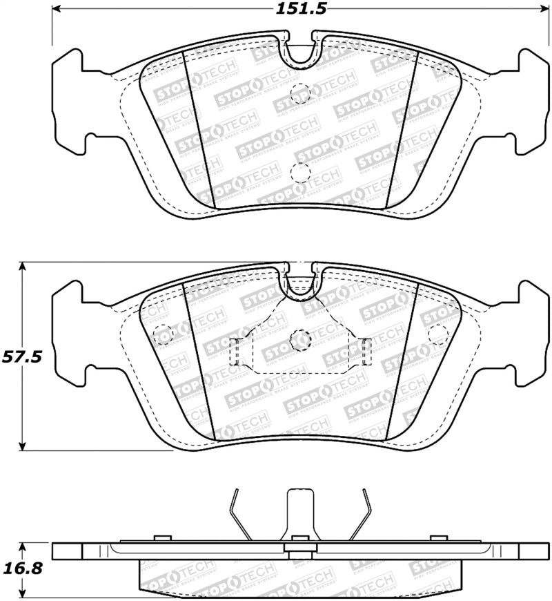 Stoptech 308.05581 Street Brake Pads - Front