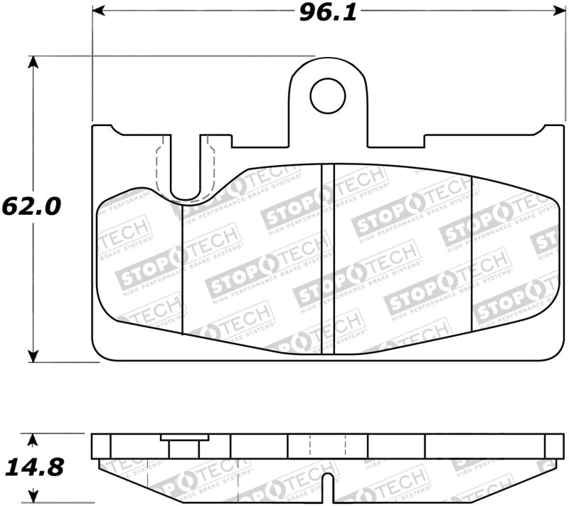 Stoptech 308.0871 Street Rear Brake Pads 01-06 Lexus LS430