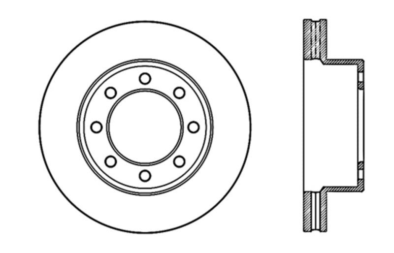 Stoptech 127.67072L Slotted & Drilled Sport Brake Rotor